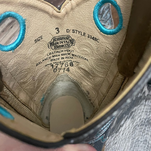 Never warn girl cowboy boots smoky mountain boot - Picture 3 of 4